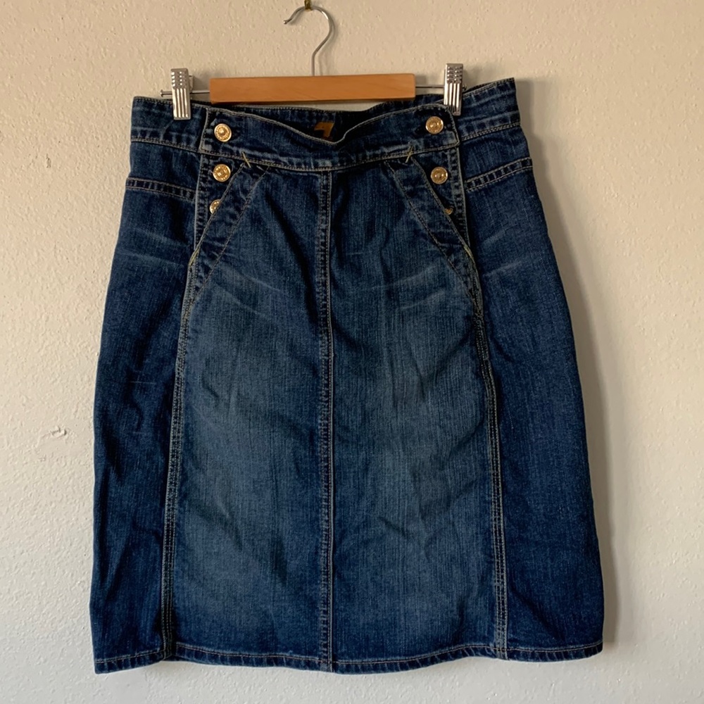 7 for all Mankind Denim Skirt